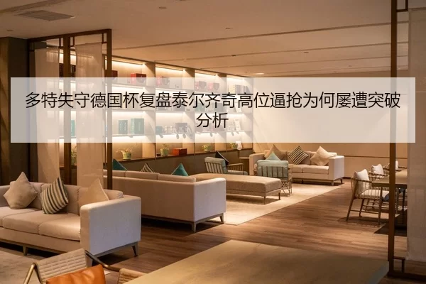 多特失守德国杯复盘泰尔齐奇高位逼抢为何屡遭突破分析